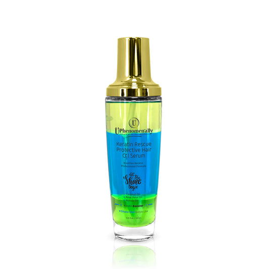 Keratin Rescue Protective Hair Oil Serum - Enriched with Coconut Oil, Rose Petal Oil & Marula Oil