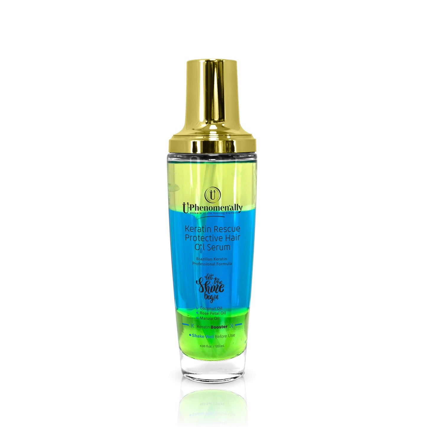 Keratin Rescue Protective Hair Oil Serum - Enriched with Coconut Oil, Rose Petal Oil & Marula Oil