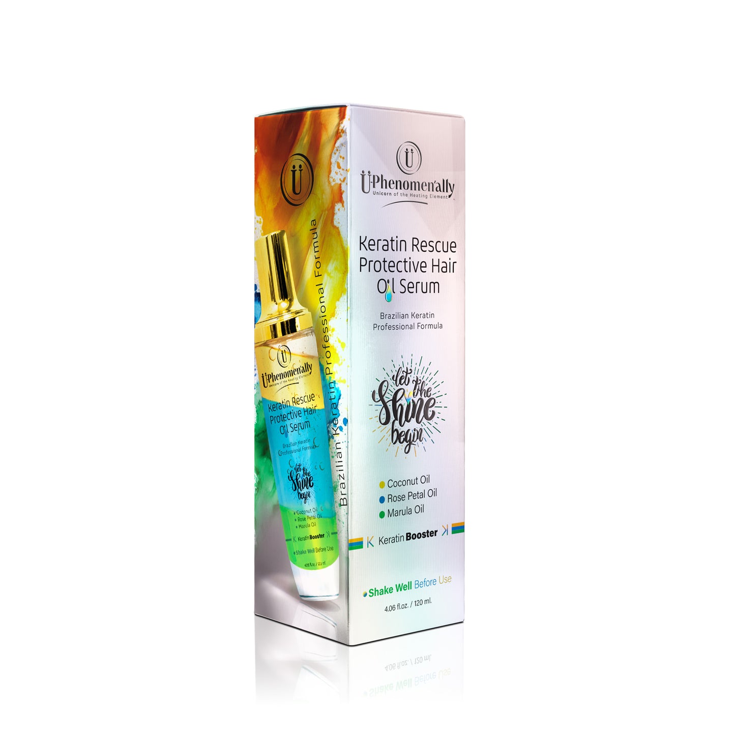 Keratin Rescue Protective Hair Oil Serum - Enriched with Coconut Oil, Rose Petal Oil & Marula Oil