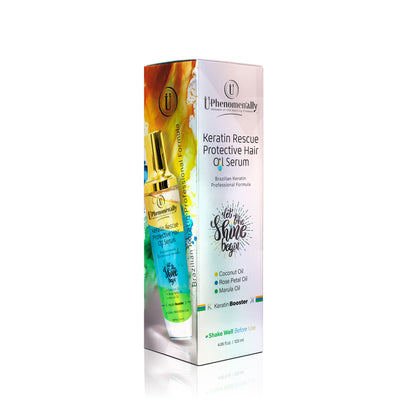 Keratin Rescue Protective Hair Oil Serum - Enriched with Coconut Oil, Rose Petal Oil & Marula Oil